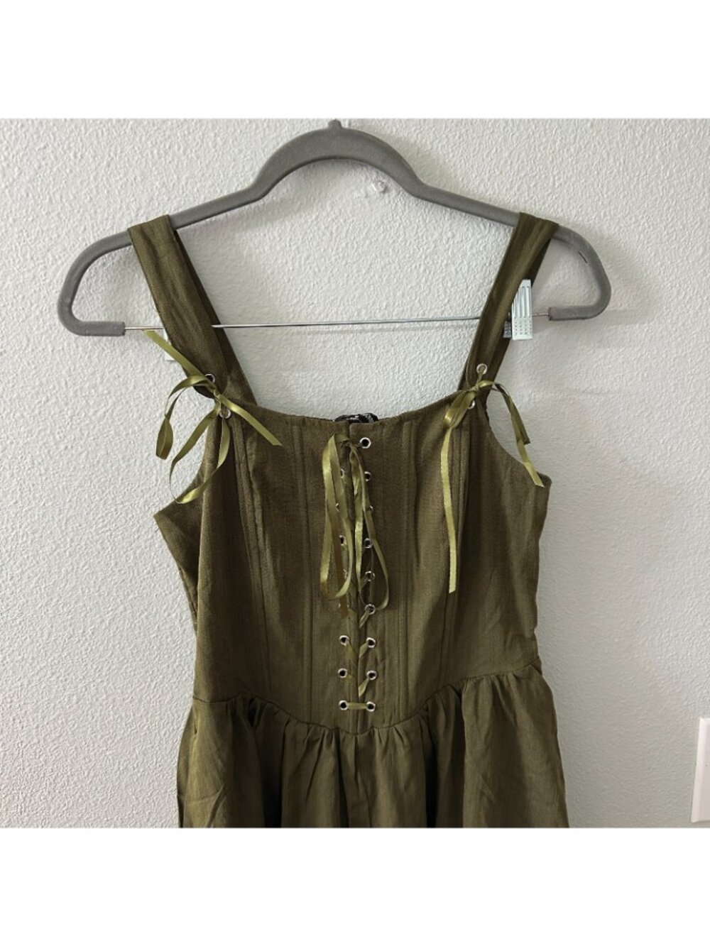 Scarlet Darkness Renaissanse Corset Midi Dress Green Womens SMALL Cottagecore - Picture 2 of 8